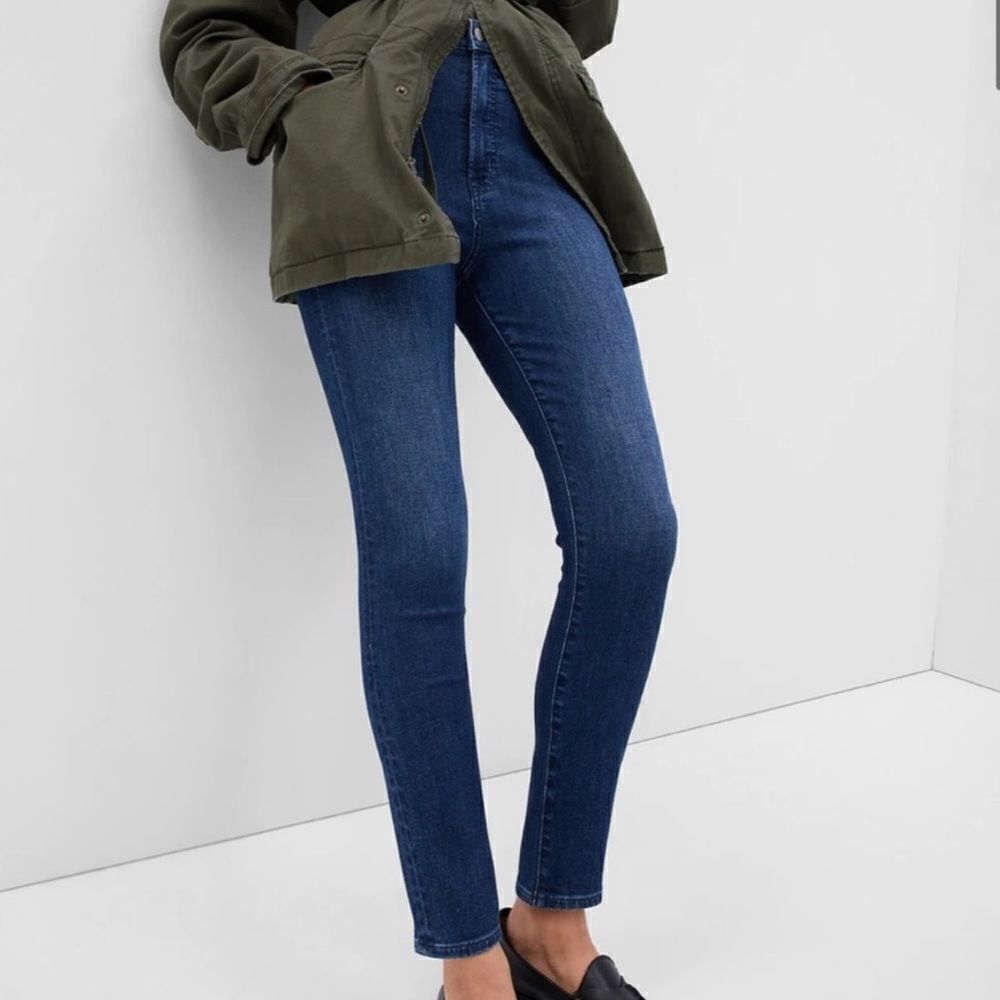 GAP 10/30 S Universal Legging High Stretch Super Skinny Dark Wash Jeans